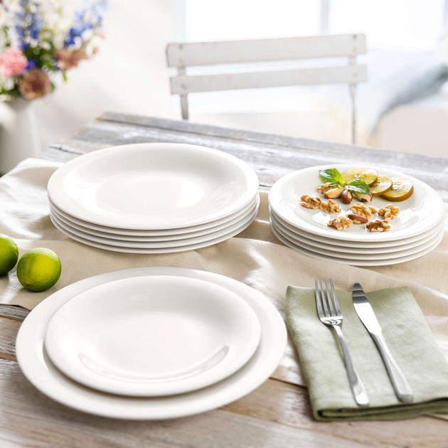 Набір столового посуду Villeroy & Boch Essential White із 12 предметів на 6 персон преміальна порцеляна білий - зображення 3