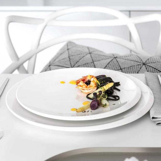 Набір столового посуду Villeroy & Boch NewMoon з 9 предметів на 2 персони преміальна порцеляна білий - зображення 3