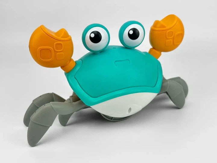 Краб-робот інтерактивний зі світлом і звуком Cartoon Crab (блакитний) QC-3-Y-1 - Фото 4 Краб-робот інтерактивний зі світлом і звуком Cartoon Crab (блакитний) QC-3-Y-1 - зображення 4