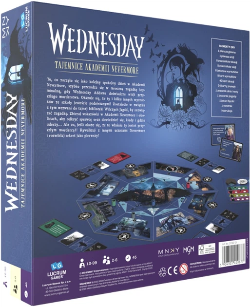 Gra planszowa Lucrum Games Wednesday Tajemnice Akademii Nevermore (5904305400877) - obraz 9