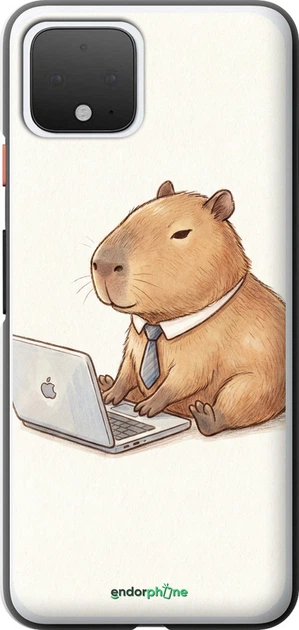 Чехол на Google Pixel 4 Funny Capybara CEO Working "6777u-1755-70447" - Фото 1 Чехол на Google Pixel 4 Funny Capybara CEO Working "6777u-1755-70447" - изображение 1