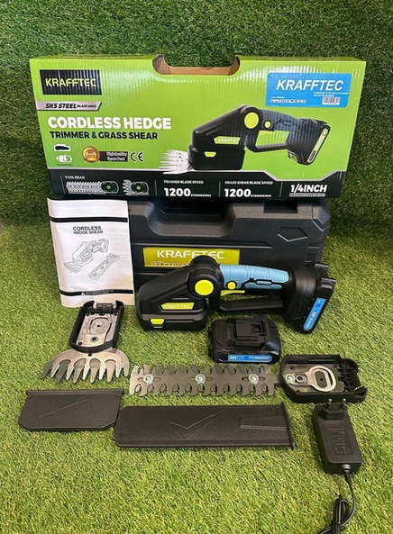 Аккумуляторный кусторез Krafftec 48V/6AP 2 в 1 для газона и кустов. - Фото 2 Аккумуляторный кусторез Krafftec 48V/6AP 2 в 1 для газона и кустов. - изображение 2