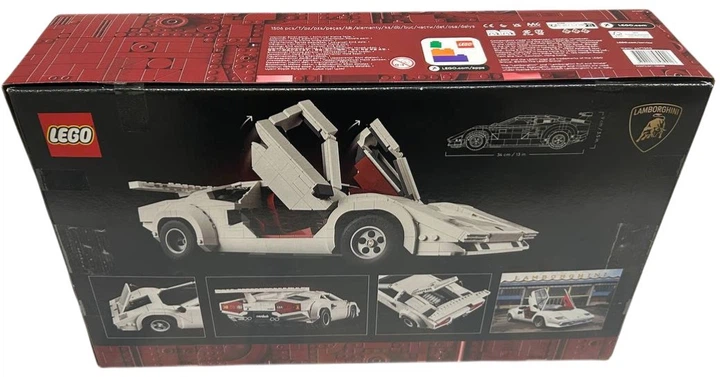 Zestaw klocków LEGO Icons Lamborghini Countach 5000 Quattrovalvole 1506 elementów (10337) (955555916442526) - Outlet - obraz 5