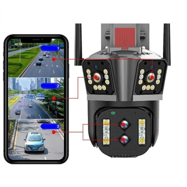 Поворотная Wi-Fi IP камера Overscam Smart 8K с 10x зумом и четырьмя линзами (779864) - Фото 2 Поворотная Wi-Fi IP камера Overscam Smart 8K с 10x зумом и четырьмя линзами (779864) - изображение 2