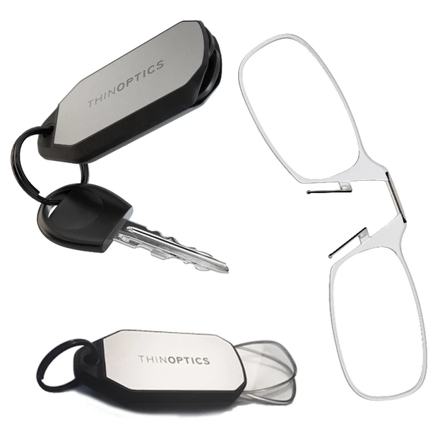 Очки для чтения Thinoptics 2.50, прозрачные / Брелок для ключей металл (KCM2.5C) - Фото 1 Очки для чтения Thinoptics 2.50, прозрачные / Брелок для ключей металл (KCM2.5C) - изображение 1