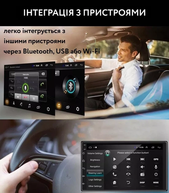 Японська Android 2-din магнітола в авто з GPS, WI-Fi, Bluetooth - зображення 7