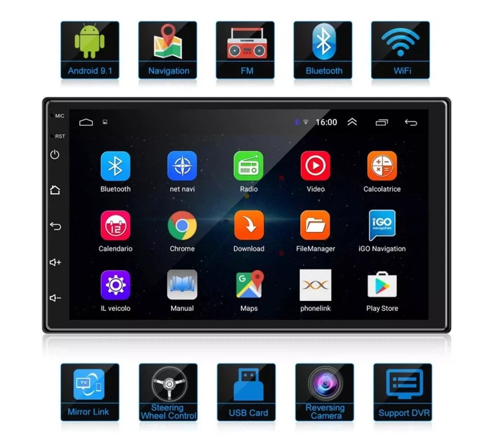 Японська Android 2-din магнітола в авто з GPS, WI-Fi, Bluetooth - зображення 8