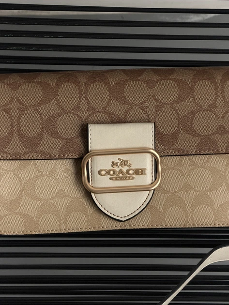 Жіноча сумка Coach Morgan молочний крос-боді Premium - зображення 5