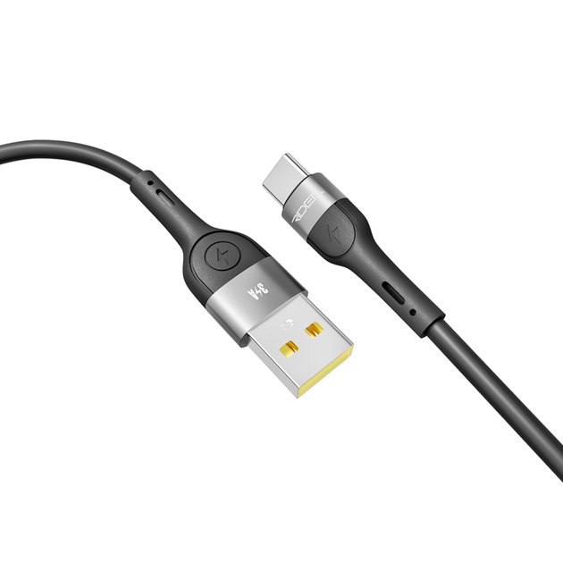 Кабель для зарядки USB Ridea RC-XS51 X-Silicone USB/Type C 60W (20V/3A) 2m Черный - Фото 4 Кабель для зарядки USB Ridea RC-XS51 X-Silicone USB/Type C 60W (20V/3A) 2m Черный - изображение 4