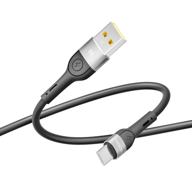 Кабель для зарядки USB Ridea RC-XS51 X-Silicone USB/Type C 60W (20V/3A) 2m Черный - Фото 6 Кабель для зарядки USB Ridea RC-XS51 X-Silicone USB/Type C 60W (20V/3A) 2m Черный - изображение 6