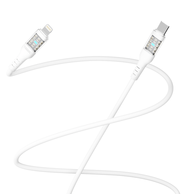 Кабель для зарядки та обміну даними USB YOKI YK-CY23 CYBER Series Type-C to Lightning 30W (3A/10V) 1.2m Білий - Фото 11 Кабель для зарядки та обміну даними USB YOKI YK-CY23 CYBER Series Type-C to Lightning 30W (3A/10V) 1.2m Білий - зображення 11