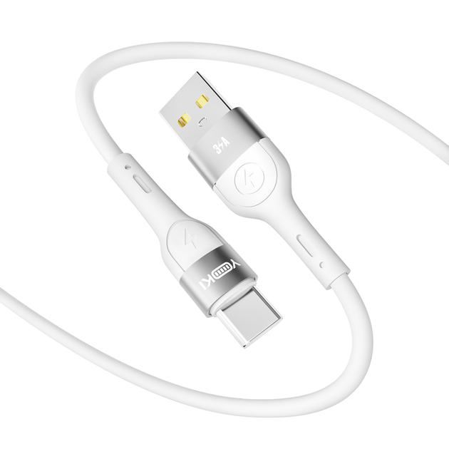 Кабель для зарядки и обмена данными USB YOKI YK-EX11 EXTRA Series USB/Type C 60W (3A/20V) 1.2m White - Фото 14 Кабель для зарядки и обмена данными USB YOKI YK-EX11 EXTRA Series USB/Type C 60W (3A/20V) 1.2m White - изображение 14