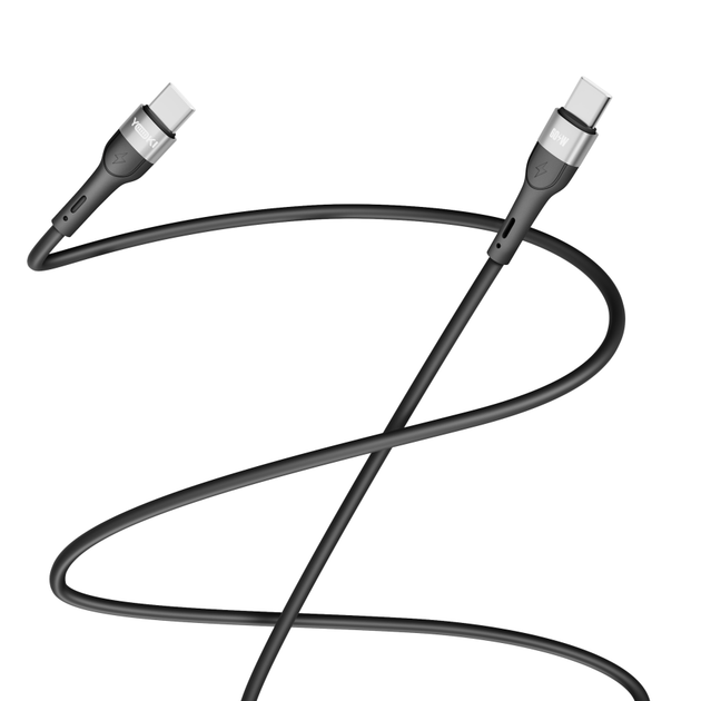 Кабель для зарядки и обмена данными USB YOKI YK-EX11 EXTRA Series Type-C to Type-C 60W (3A/20V) 1.2m Black - изображение 10