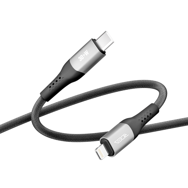 Кабель USB Ridea RC-US42 UltraStrong Type-C to Lightning 30W 2m Чорний - зображення 3
