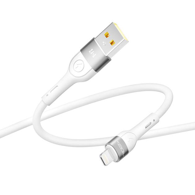 Кабель USB Ridea RC-XS51 X-Silicone Lightning 12W 1.2m Бiлий - Фото 7 Кабель USB Ridea RC-XS51 X-Silicone Lightning 12W 1.2m Бiлий - зображення 7