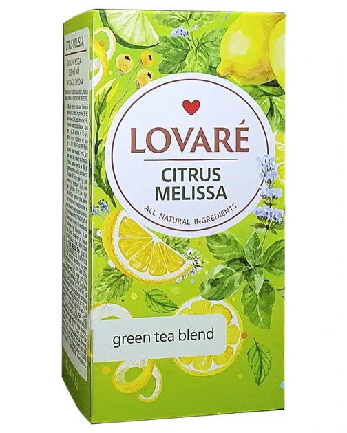 Чай в пакетиках LOVARE Citrus Melisa 1.5г х 24 шт (876845) - Фото 1 Чай в пакетиках LOVARE Citrus Melisa 1.5г х 24 шт (876845) - зображення 1