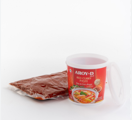 Паста карри червона Aroy-D 400 г спеція для приготування супів каррі та маринадів для м'яса Jasny - зображення 4