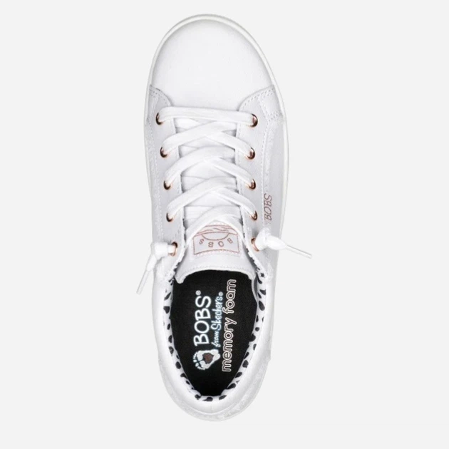 Tenisówki damskie do kostki Skechers Bobs B Extra Cute - 2Cute4U 113328-WHT 39.5 Białe (196311641961) - obraz 4