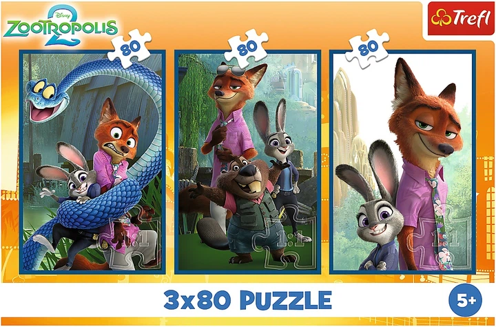 Набір пазлів Trefl Розслідування домашніх тварин 80 елементів х 3 шт 34897 (5900511348972) - зображення 2