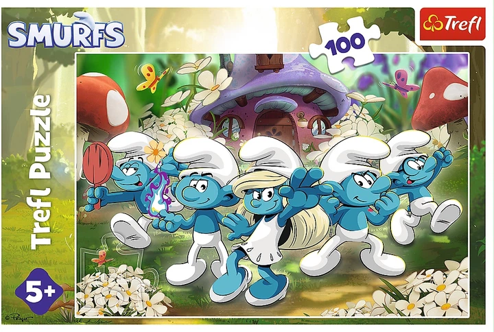 Пазли Trefl The Smurfs Зустріч зі смурфами 100 елементів 16487 (5900511164879) - зображення 2