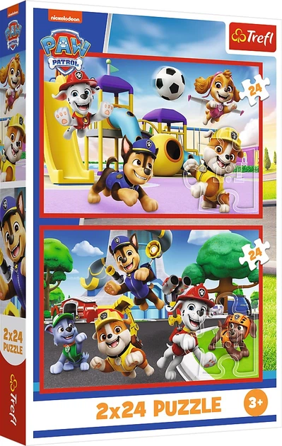 Zestaw puzzli Trefl Viacom PAW Patrol Wesoły dzień piesków 24 elementy x 2 szt 34434 (5900511344349) - obraz 2