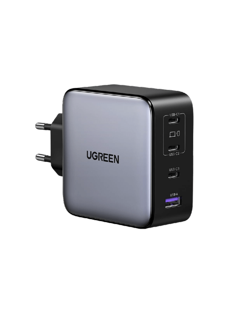 Мережевий зарядний пристрій UGREEN NEXODE Pro 200W GaN 3xUSB-C+USB-A — швидка зарядка ноутбуків, смартфонів і зарядних станцій - зображення 2