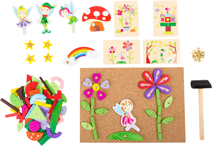 Дерев'яна прибиванка конструктор Small Foot Fairy з молотком 5410696 (4020972102270) - зображення 3