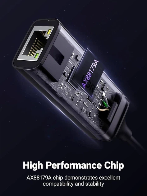 Адаптер UGREEN USB-C на Ethernet Gigabit (1000 Мбіт/с) - Фото 9 Адаптер UGREEN USB-C на Ethernet Gigabit (1000 Мбіт/с) - изображение 9