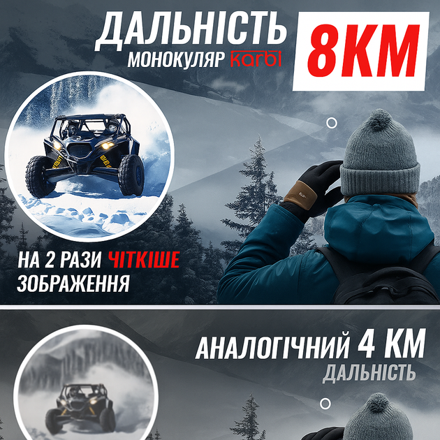 Монокуляр Bushnell Бушнел маноколь для полювання і спостережень 16-кратне збільшення 16х Zoom зум на 8 км дальність - Фото 2 Монокуляр Bushnell Бушнел маноколь для полювання і спостережень 16-кратне збільшення 16х Zoom зум на 8 км дальність - зображення 2