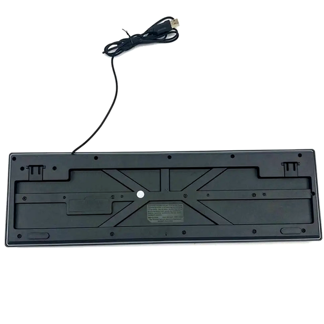 Ігрова клавіатура RGB підсвічування USB чорна KR 6300 для ПК 104 клавіші - зображення 3