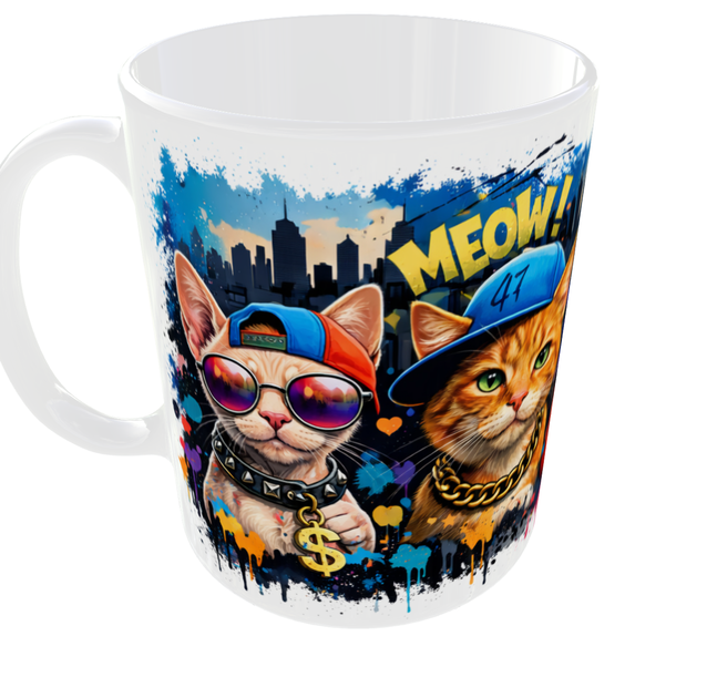 Кружка с котиками 330 мл Cat Art Urban 2026 | Модная кружка для парня и девушки | Подарок подростку, сыну, подруге 11 oz - изображение 8