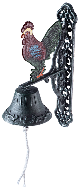 Декоративний чавунний дзвіночок Kadax Greux з півнем (5903699496510) - зображення 3