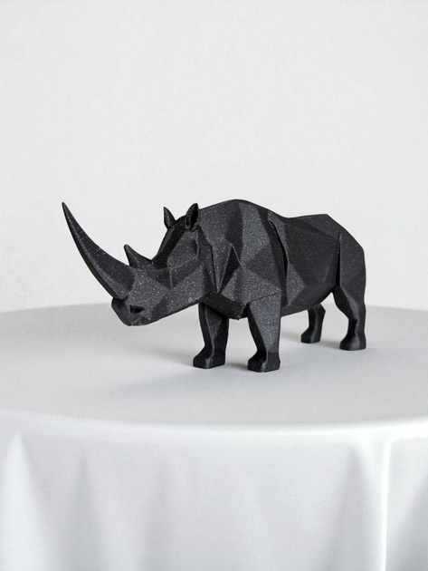 Rhino Sculpture — геометрическая фигура носорога | современный декор в стиле Loft & Modern - Фото 3 Rhino Sculpture — геометрическая фигура носорога | современный декор в стиле Loft & Modern - изображение 3