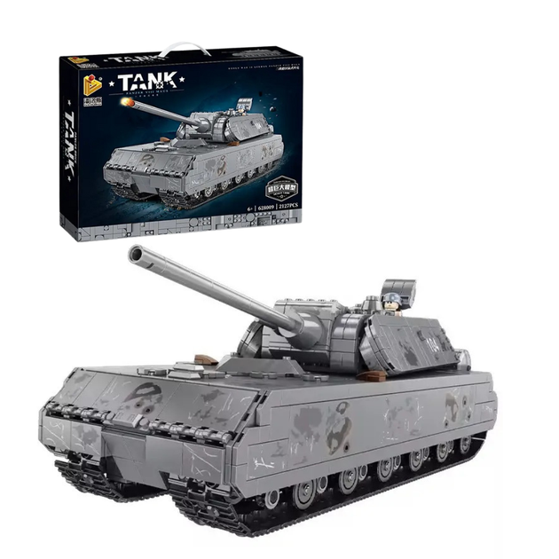 Дитячий ігровий конструктор військовий танк Mouse 2127 деталей (JDT-0848932) - Фото 2 Дитячий ігровий конструктор військовий танк Mouse 2127 деталей (JDT-0848932) - зображення 2