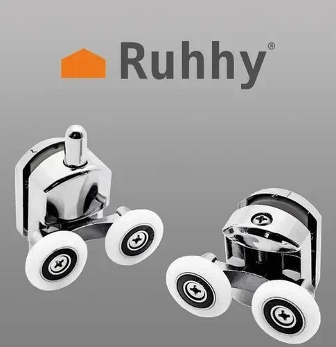 Комплект роликів для душової кабіни та гідробоксу 8 шт. Ruhhy 22900 (подвійні, універсальні, 23 мм) - зображення 6