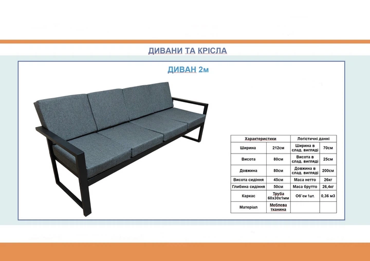 Диван "Sofia" 212х80х80см. Senya. - изображение 4