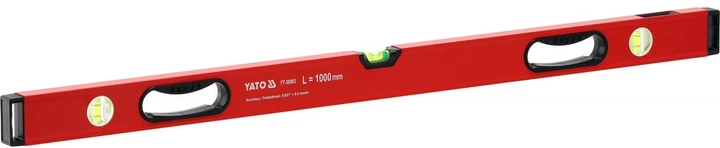 Poziomnica aluminiowa Yato YT-30083 z uchwytem 3 libelle 1000 mm (5906083125331) - obraz 2