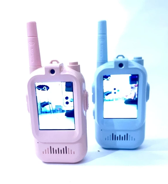 Рации детские 2 шт с видеозвонком wi fi цветным экраном зарядкой type c Video Walkie Talkie детская портативная видео рация вай фай до 300 м игровой набор для детей видео на аккумуляторе 650 mah синий розовый - изображение 7
