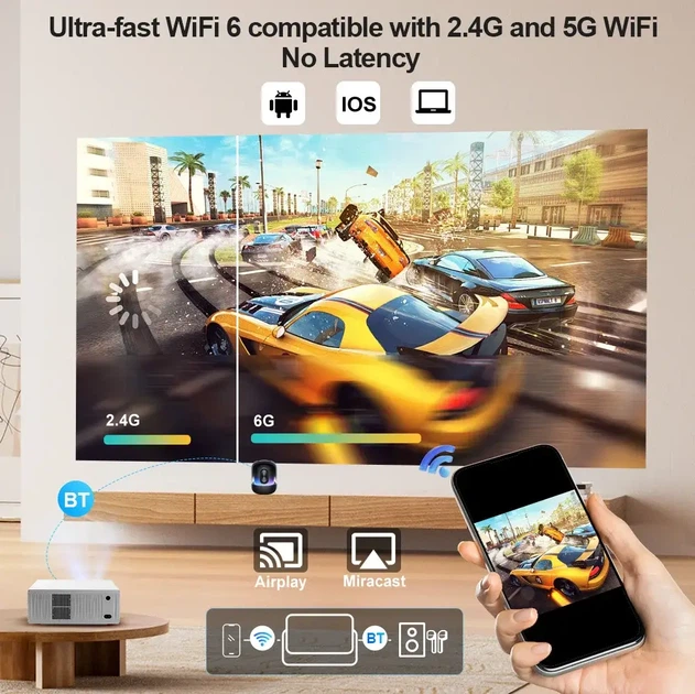 Проектор ThundeaL TD95W 1300 ANSI, Android, Wi-Fi, Автофокус - изображение 5