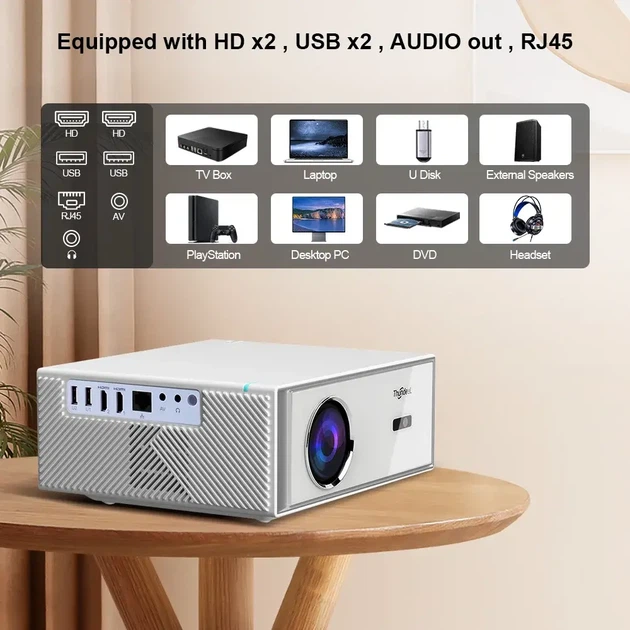 Проектор ThundeaL TD95W 1300 ANSI, Android, Wi-Fi, Автофокус - изображение 9