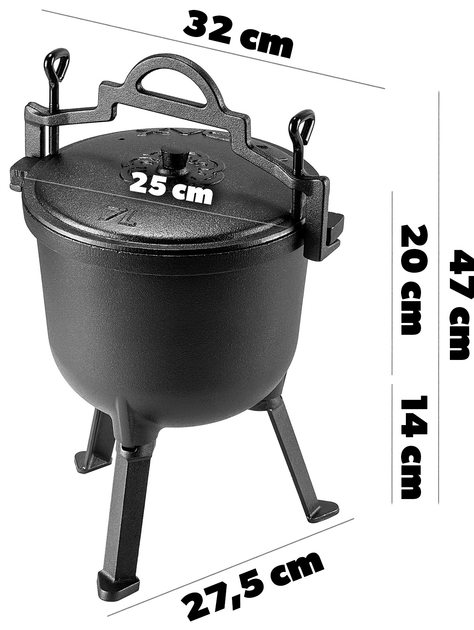 Zestaw Kadax kociołek myśliwski Hagen 7L + łyżka (5906638303788) - obraz 10