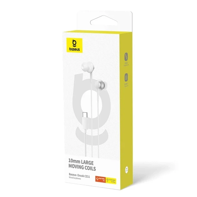 Навушники Baseus Encok CZ11 Type-C Wired Earphones White - зображення 5