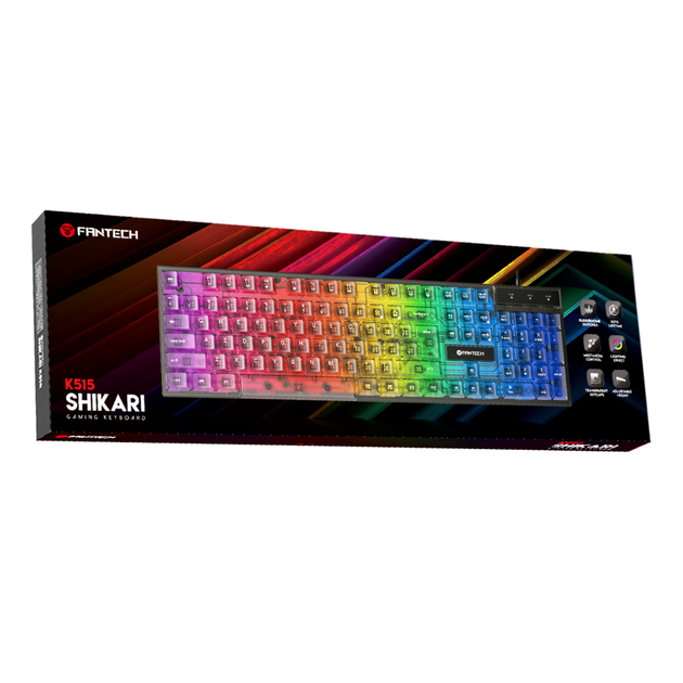 Ігрова Клавіатура Fantech Shikari K515 Membrane Gaming RGB LED підсвічуванням, технологія Plug and Play Black - зображення 2