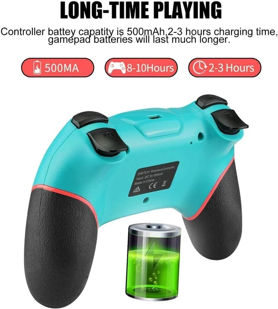 Беспроводной геймпад Diswoe Wireless Pro для Switch / Switch OLED / Lite, Bluetooth контроллер с гироскопом, вибрацией и Turbo - Фото 4 Беспроводной геймпад Diswoe Wireless Pro для Switch / Switch OLED / Lite, Bluetooth контроллер с гироскопом, вибрацией и Turbo - изображение 4
