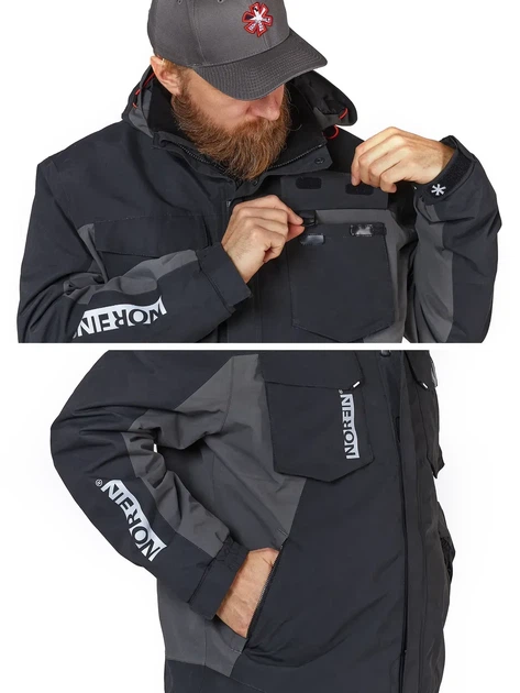 Демісезонний костюм Norfin Boat чорно-сірий 2XL - изображение 5