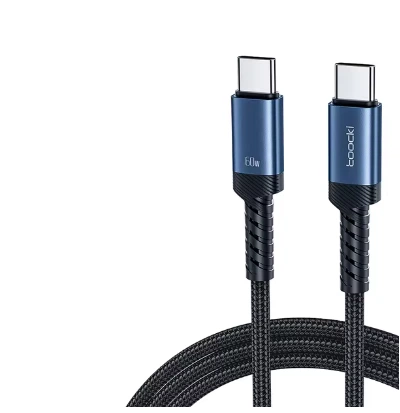 Кабель 1м Toocki C-C 60W Fast Charging Type-C на Type-C PD швидка зарядка смартфонів планшетів - зображення 7