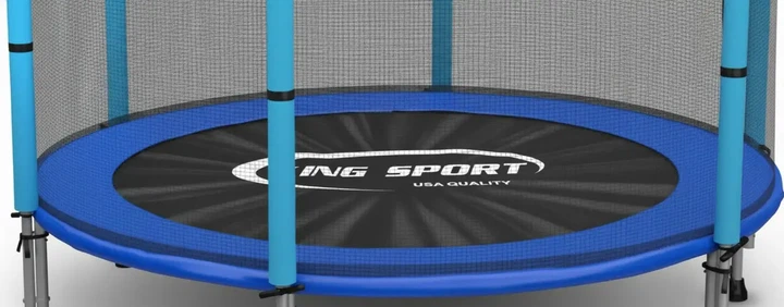 Батут King Sport 140 см c внешней сеткой (без лестницы), синий - Фото 3 Батут King Sport 140 см c внешней сеткой (без лестницы), синий - изображение 3