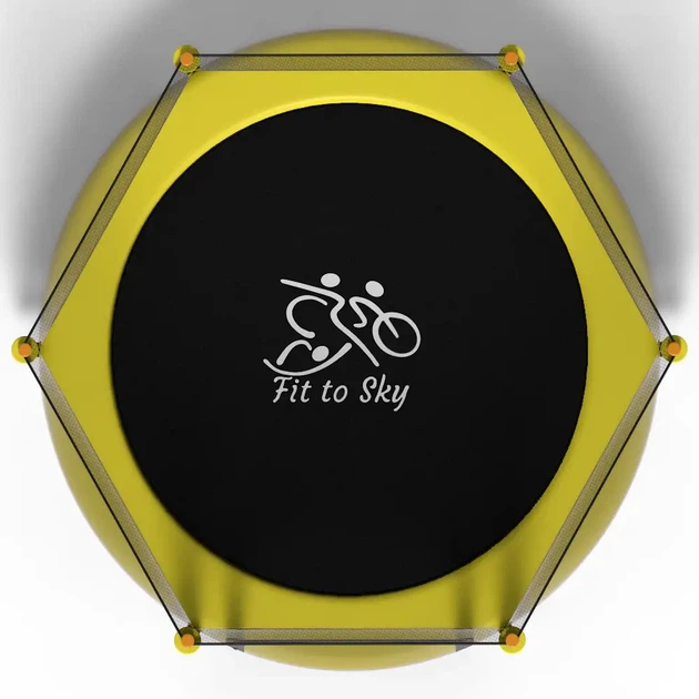 Батут FitToSky 152 см Black-Yellow с сеткой (без лестницы) желтый - Фото 2 Батут FitToSky 152 см Black-Yellow с сеткой (без лестницы) желтый - изображение 2