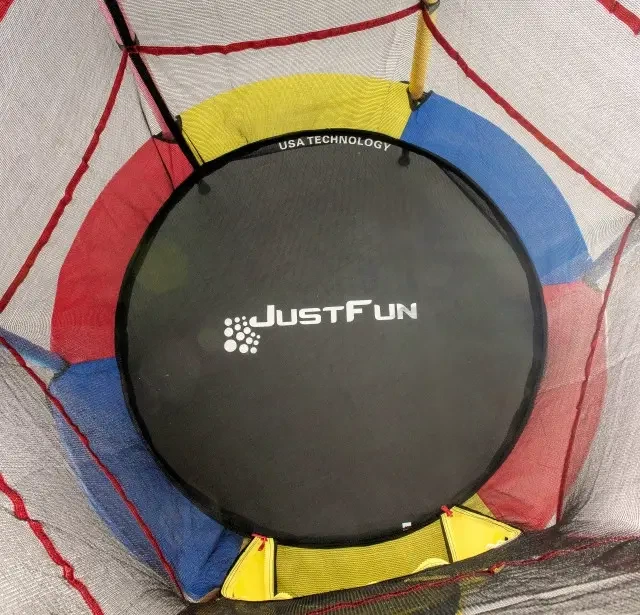 Батут Just Fun 140 см - мультицвет, внутренняя сетка (без лестницы) - идеально подходит для 1 ребенка - изображение 3
