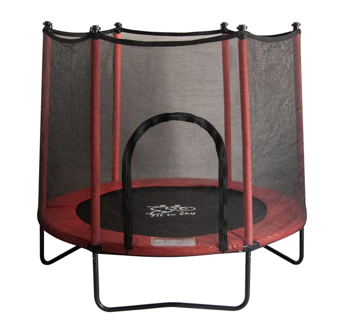 Батут FitToSky 152 см Black-Red с сеткой (без лестницы) красный - Фото 3 Батут FitToSky 152 см Black-Red с сеткой (без лестницы) красный - изображение 3